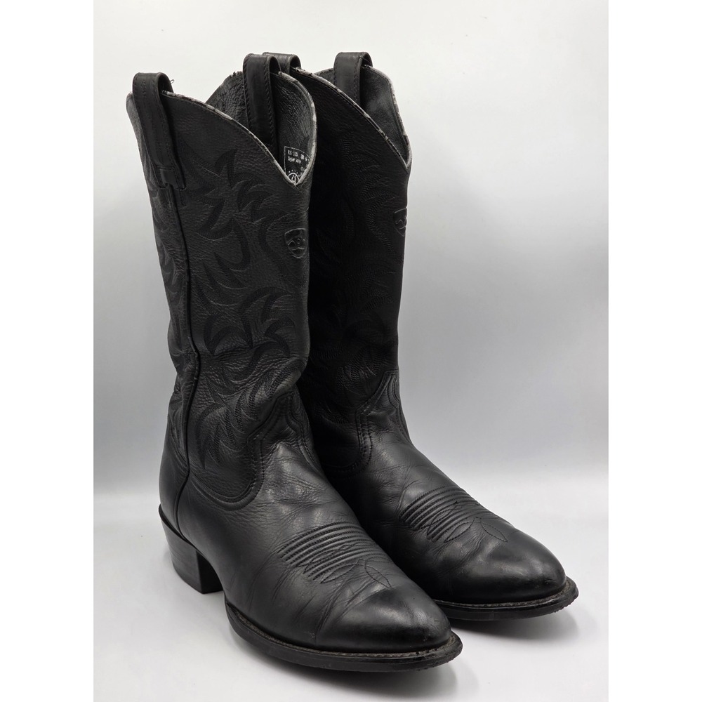 Ariat Mens Heritage R Toe Western Boots 11D Black Leather 34770 ATS Cowboy